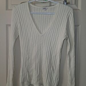 MbyM Women's Ivory V-Neck Sweater